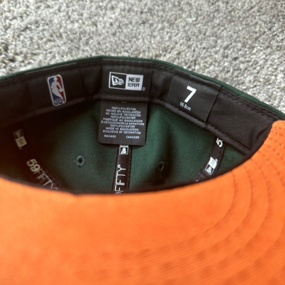 New Era Houston Rockets Fitted Hat Green Rust UV Size 7 NBA - Picture 9 of 9